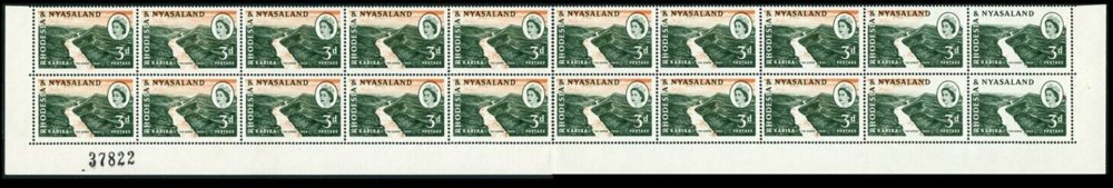 Rhodesia & Nyasaland Kariba Dam Orange Omitted