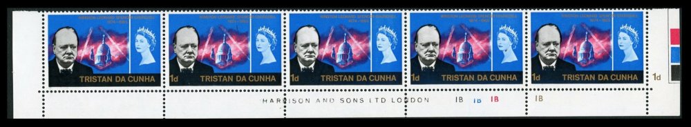 Tristan Da Cunha 1966 Churchill 1d Value Omitted