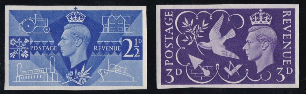 1946 Victory Imperforate Imprimaturs.Rare, Five Released.