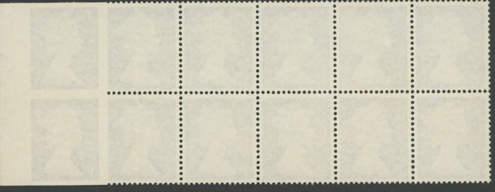 1967 3d Violet Marginal Block With End Vertical Pair Imperforate - Image 2