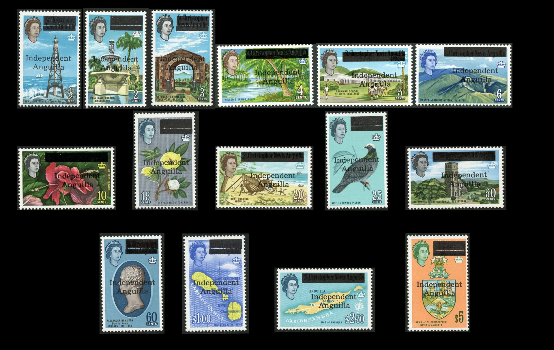 Anguilla 1967 Independent Anguilla Unmounted Set