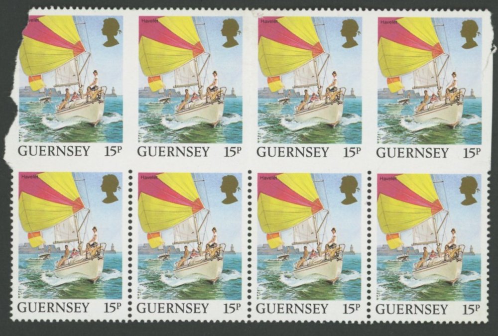 Guernsey 1985 Views 15p Imperforate Three Sides Block