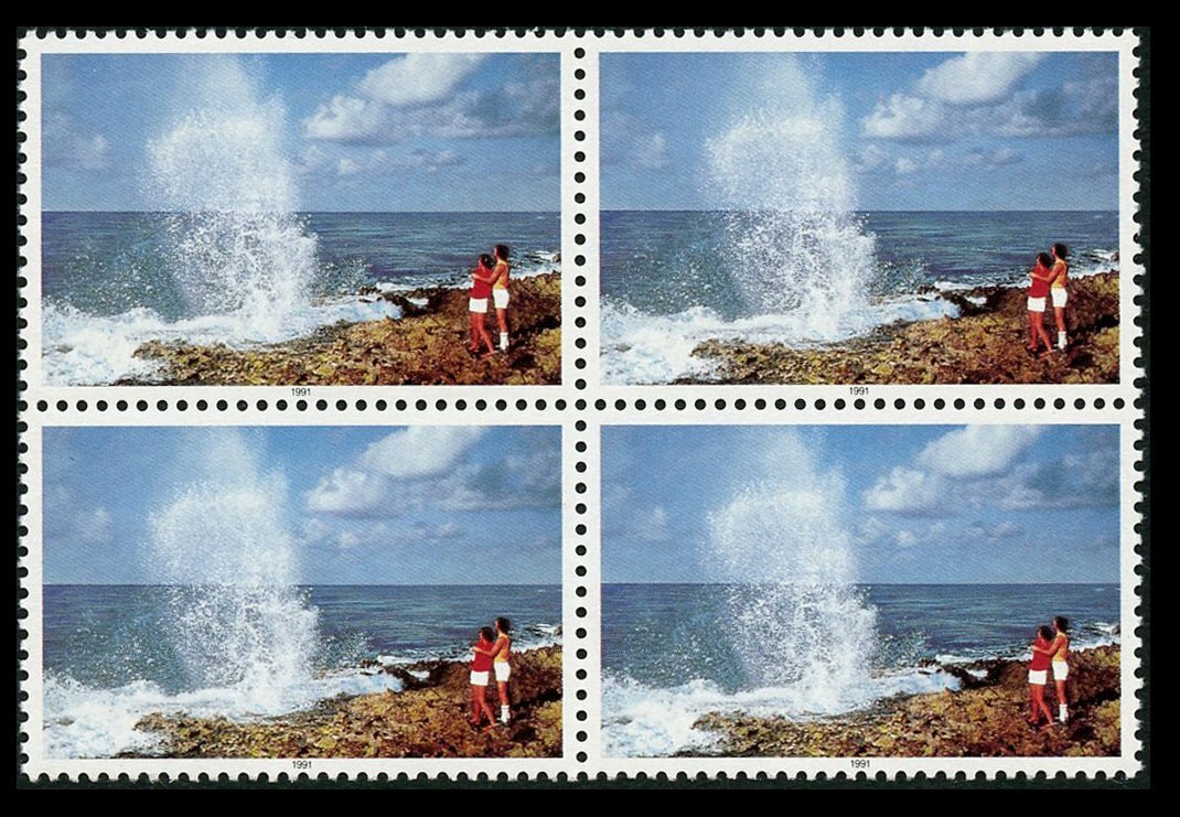 Cayman Islands 1991 Islands Scenes 30c Silver Omitted Block