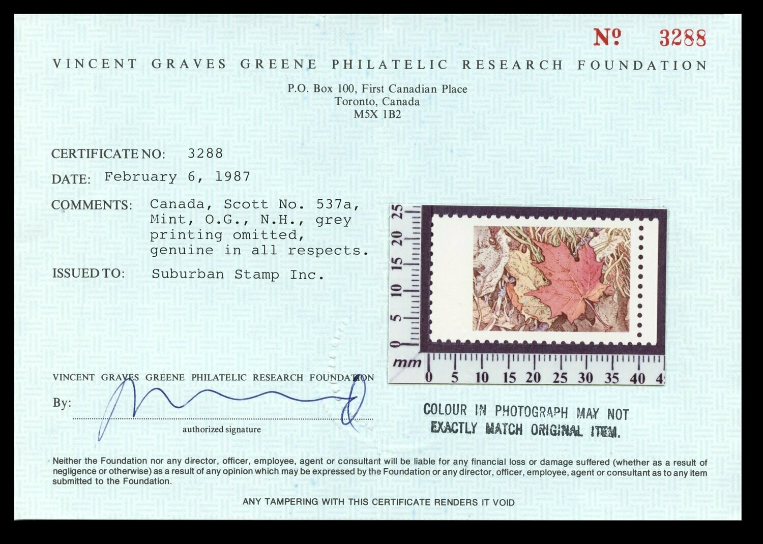 Canada 1971 Autumn Leaves 7c Grey Omitted - Image 4