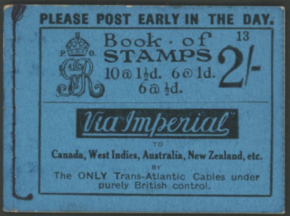 1924 2s. Booklet With Advert Pane