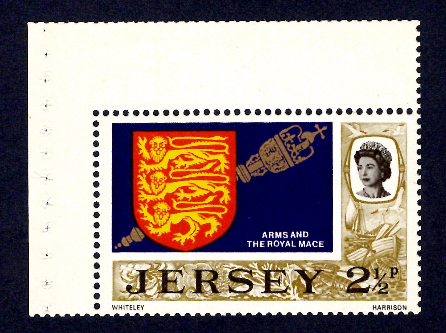 Jersey 1971 2½ p Arms & Royal Mace Gold Omitted. - Image 2