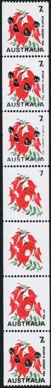 Australia 1970 Desert Pea Buff & Black Omitted