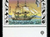 Falkland Islands 1982 Darwin's Voyage 24p Brown Omitted
