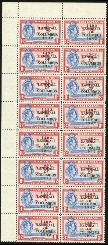 Bahamas 1942 Landing Columbus 8d COIUMBUS for COLUMBUS