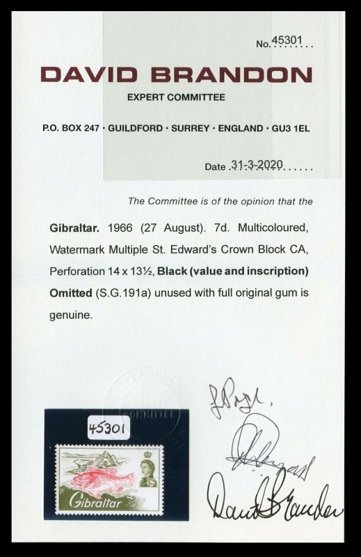 Gibraltar 1966 Angling 7d Black Omitted - Image 3