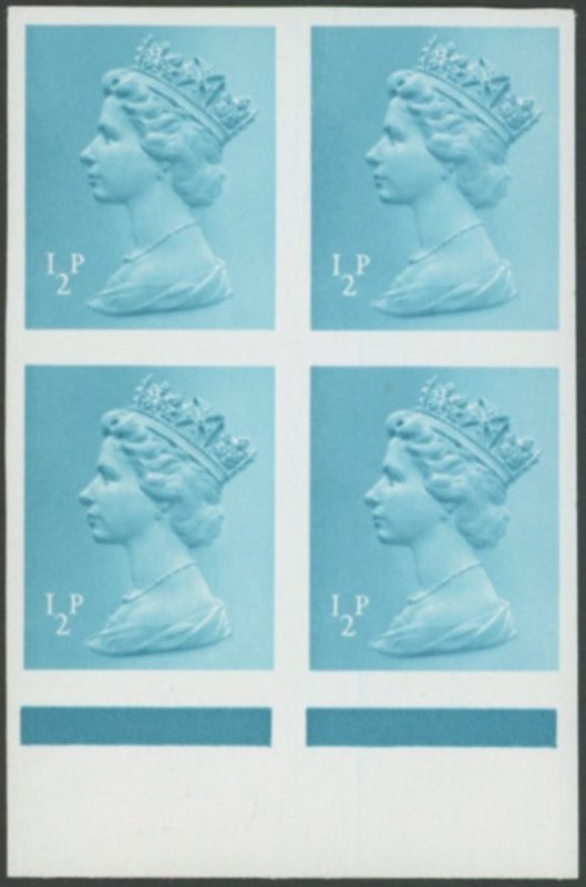 1980 ½​p Turquoise-Blue Imperforate