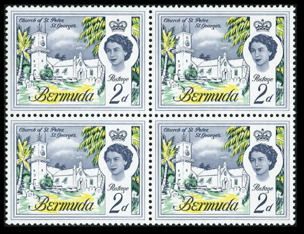 Bermuda 1962 Church Of St.Peter 2d Lilac Omitted
