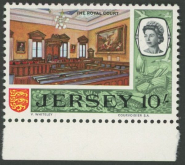 Jersey 1969 Royal Court 10/- Green Border
