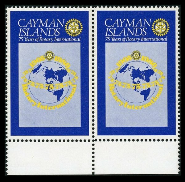 Cayman Islands 1980 Rotary 50c Black Omitted
