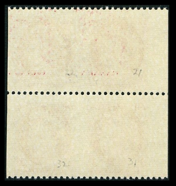 Canada 1954 3c Carmine Block Imperforate Vertically - Image 2