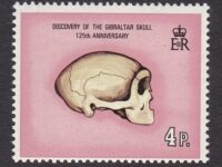 Gibraltar 1973 4p Skull Gold Omitted