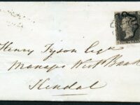 1840 1d. Grey-Black. Plate XI. Immaculate Entire Cover