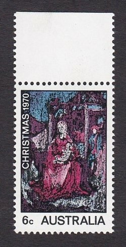 Australia 1970 Christmas 6c Yellow Omitted
