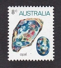 Australia 1973 Gemstones 8c Ultramarine Omitted
