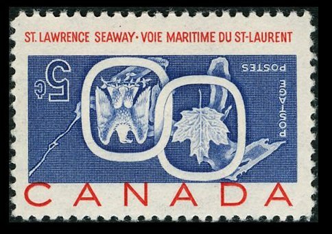 Canada 1959 St.Lawrence Seaway 5c Centre Inverted