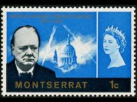 Montserrat 1966 Churchill 1c Cerise Omitted