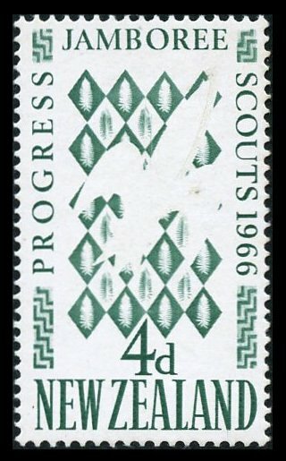 New Zealand 1966 Scout Jamboree 4d Gold Omitted