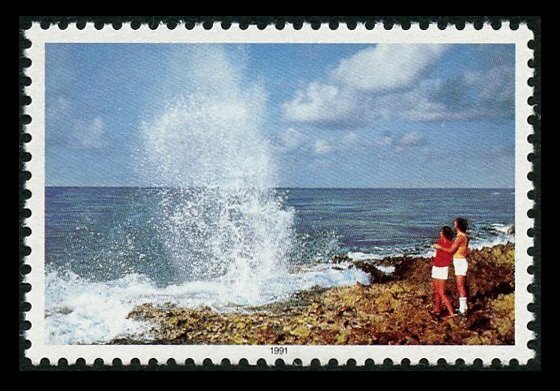Cayman Islands 1991 Islands Scenes 30c Silver Omitted
