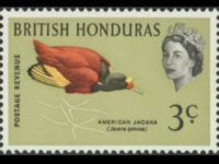British Honduras 1962 Jacana Bird 3c​ Blue-Green Omitted