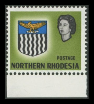Northern Rhodesia 1963 6c Arms Black Omitted