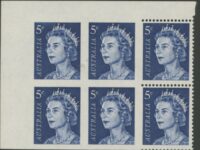 Australia 1966 5c Deep Blue Imperforate