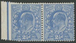 1911 2½​d Dull Blue Imperf. To Sheet Margin.
