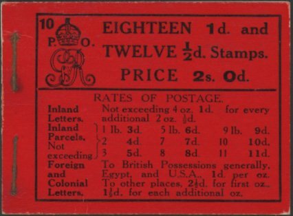 1913 2/- Booklet (edition no.10)