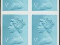 1980 ½​p Turquoise-Blue Imperforate