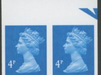 1993 4p New Blue Imperforate