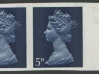 1968 5d Royal Blue Imperforate Pair