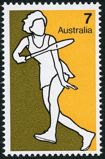 Australia 1974 Tennis 7c Light Brown Omitted