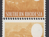 Southern Rhodesia 1964 1d Buffalo Reddish Violet Omitted