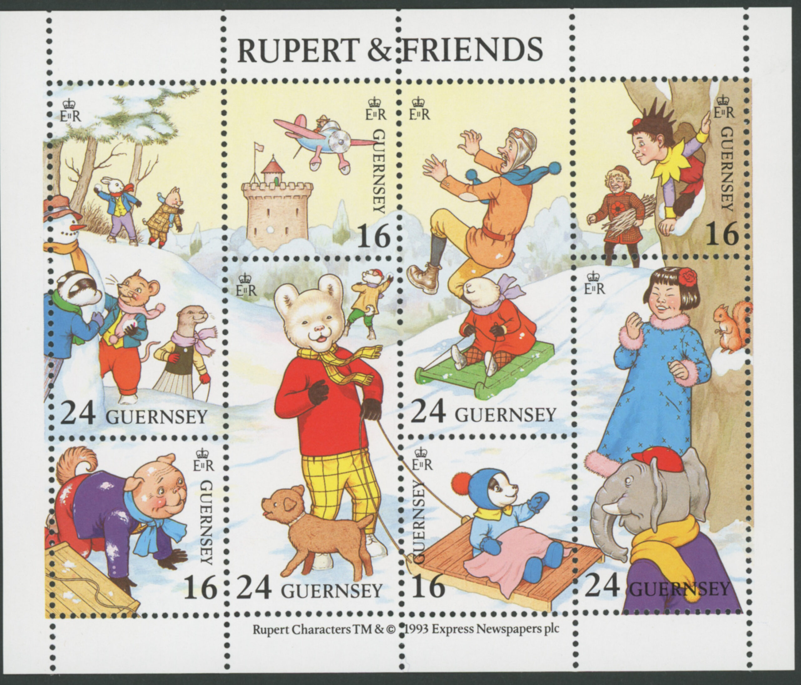 Guernsey 1993 Rupert The Bear. The Double Black Sheet - Image 2