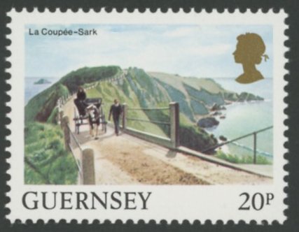 Guernsey 1984 20p Sark Uncoated Paper & Imperforate At Margin - Image 3