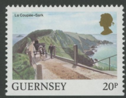 Guernsey 1984 20p Sark Uncoated Paper & Imperforate At Margin