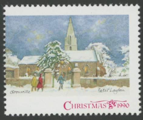 Jersey 1990 Christmas 18p Deep Blue-Green Omitted