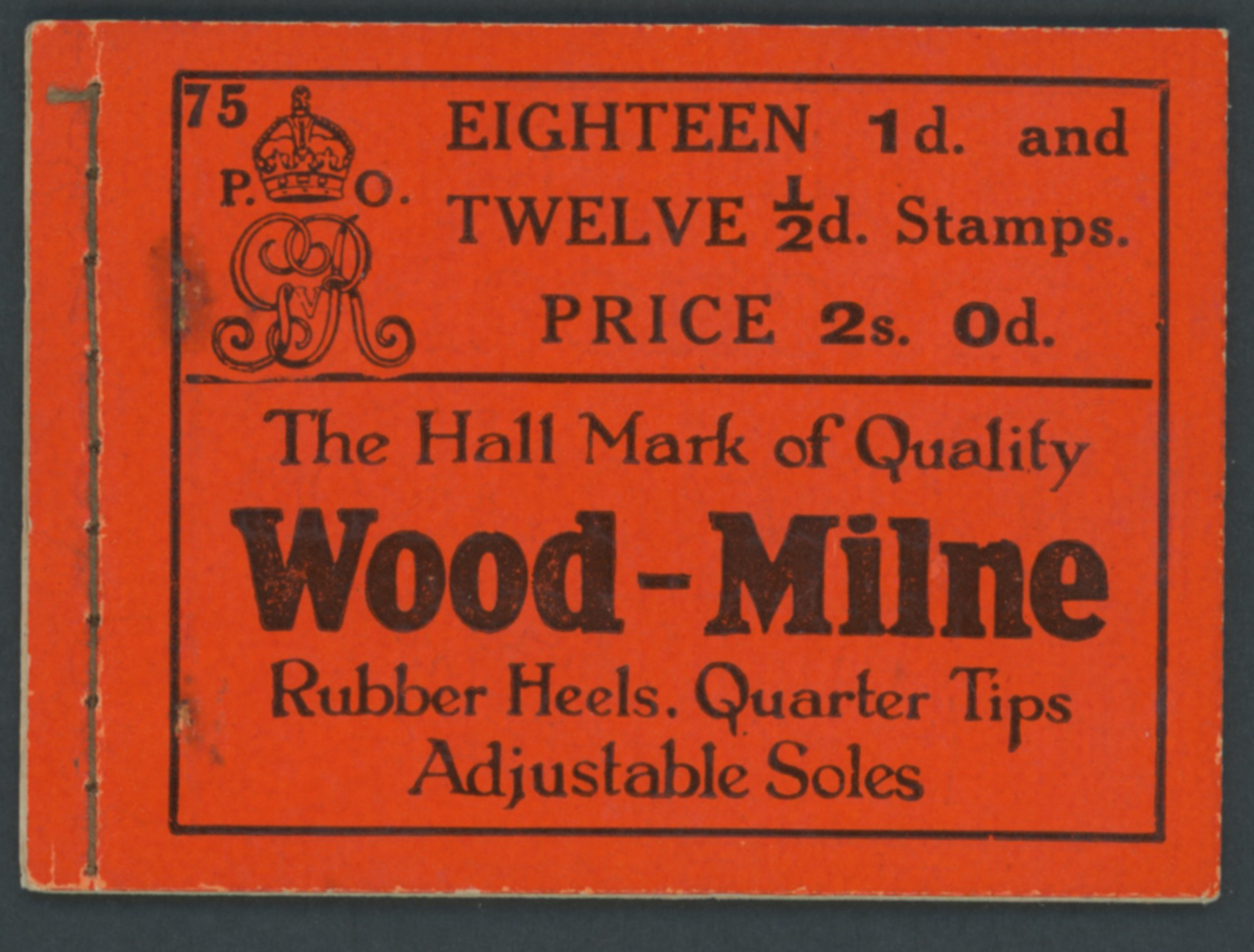 1917 (Sept) 2/- (Edition No.75) Orange Cover Booklet.