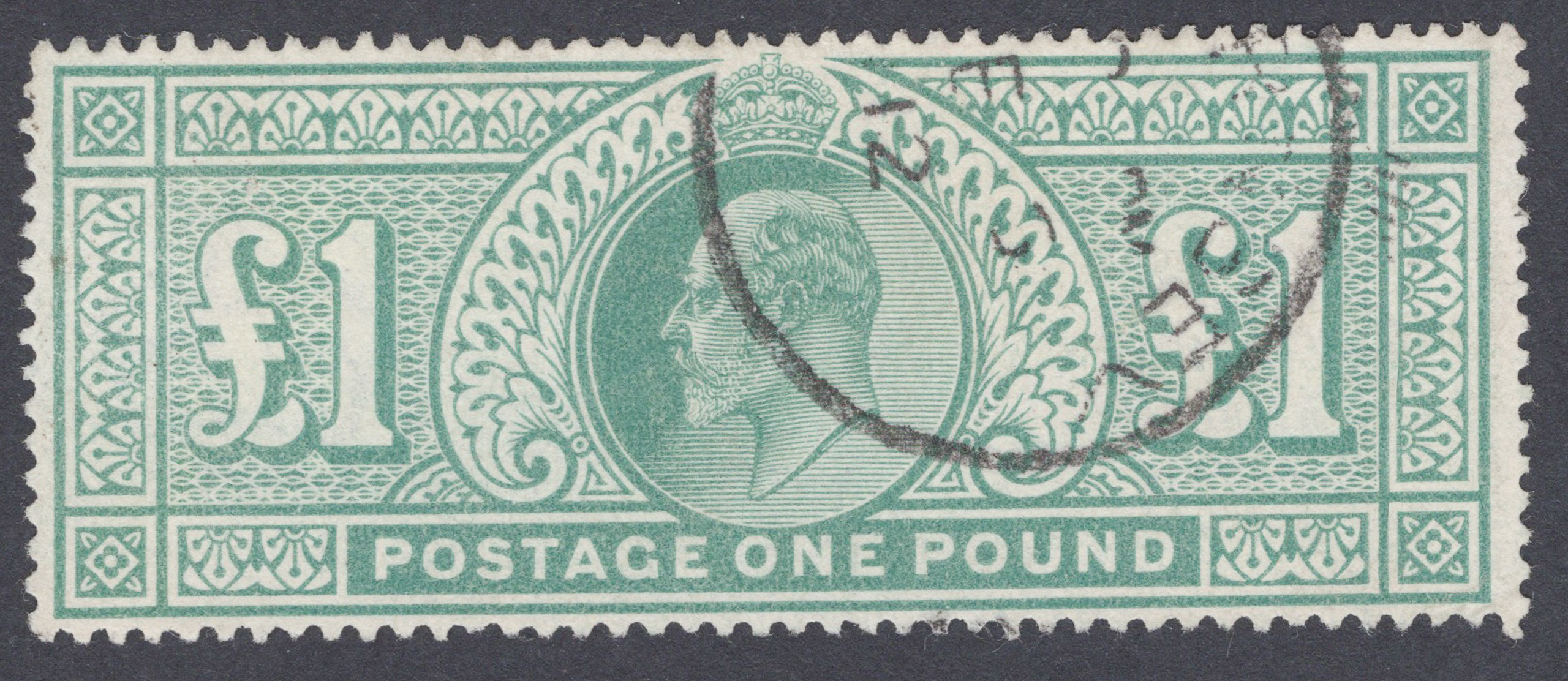 1912 £1 Dull Blue-Green Superb Used