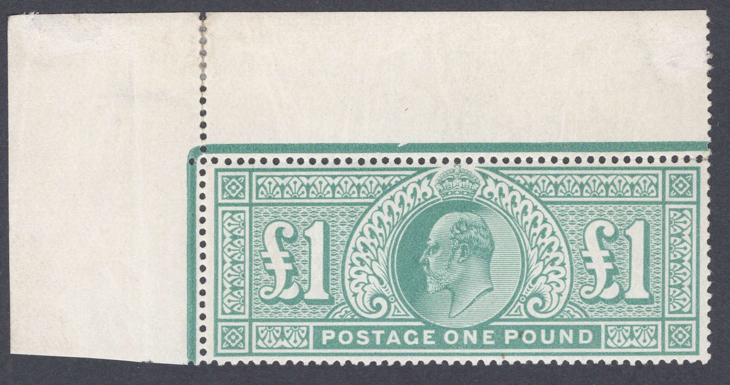 1902 £1 Dull Blue-Green Unmounted