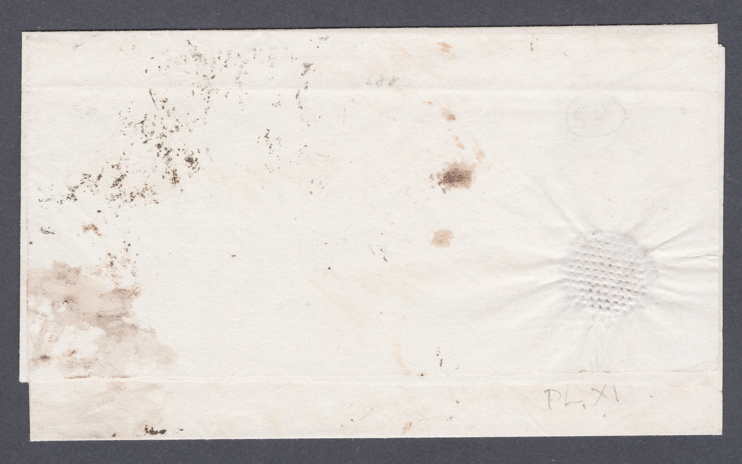 1840 1d Black (Plate XI) Lettered Q-H Entire - Image 2