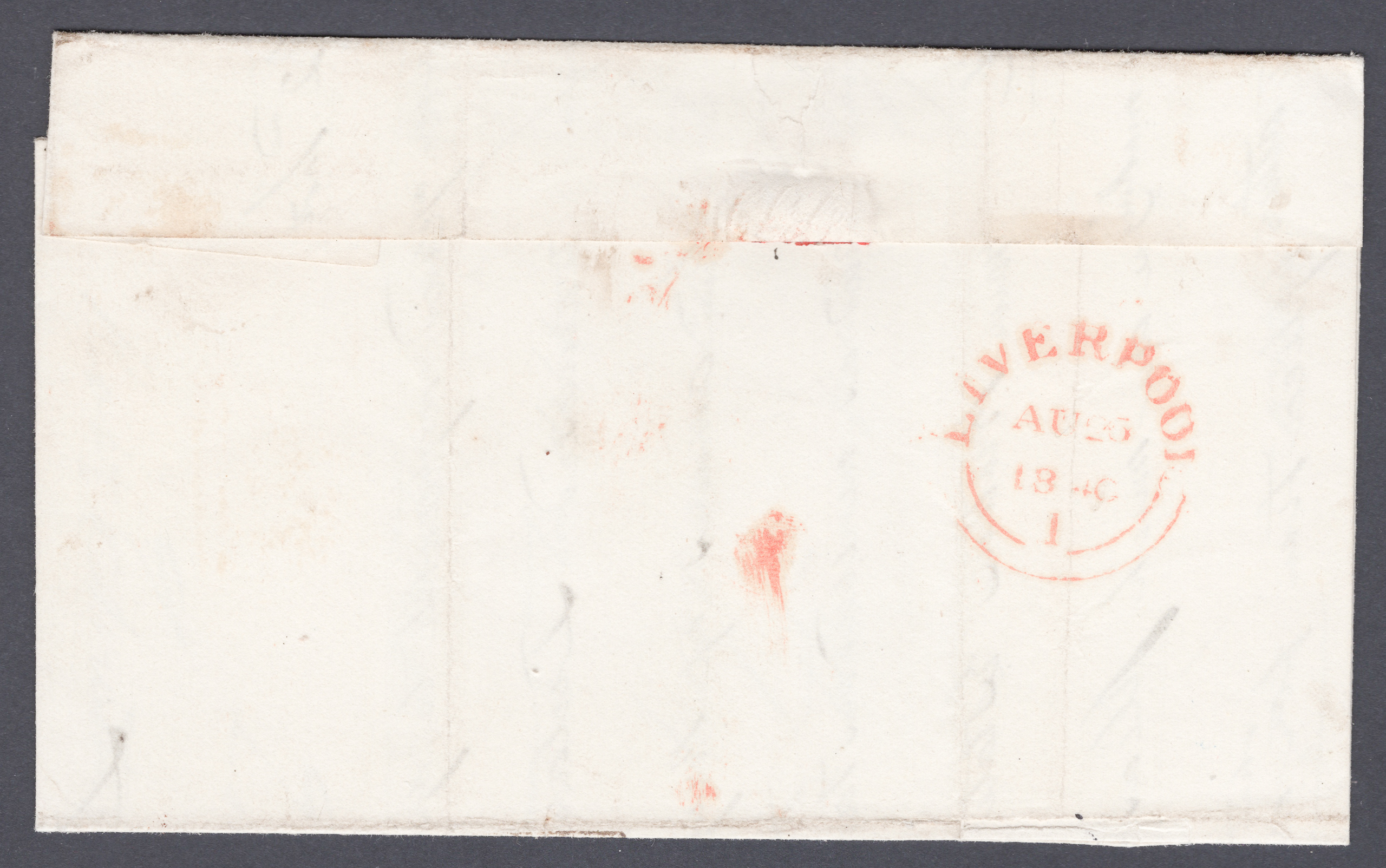 1840 1d Intense Black (Plate 1b) Pair Lettered S-G/S-H Entire - Image 2