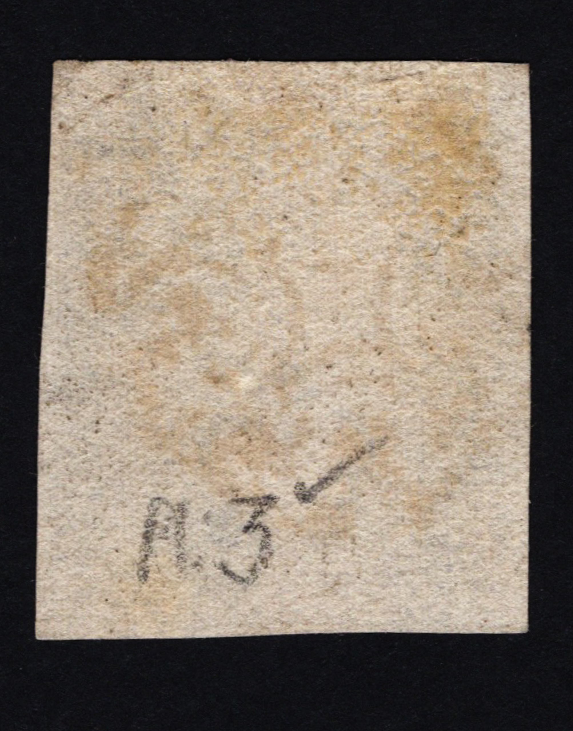 1840 1d Black (Plate III) Lettered T-K Manchester Fish-Tail - Image 2