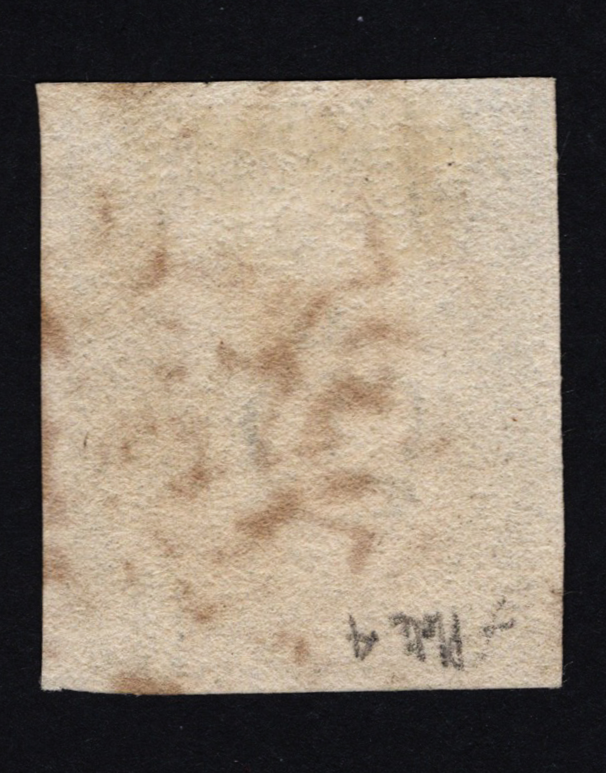 1840 1d Intense Black (Plate IV) Lettered M-A Brown Maltese Cross - Image 2