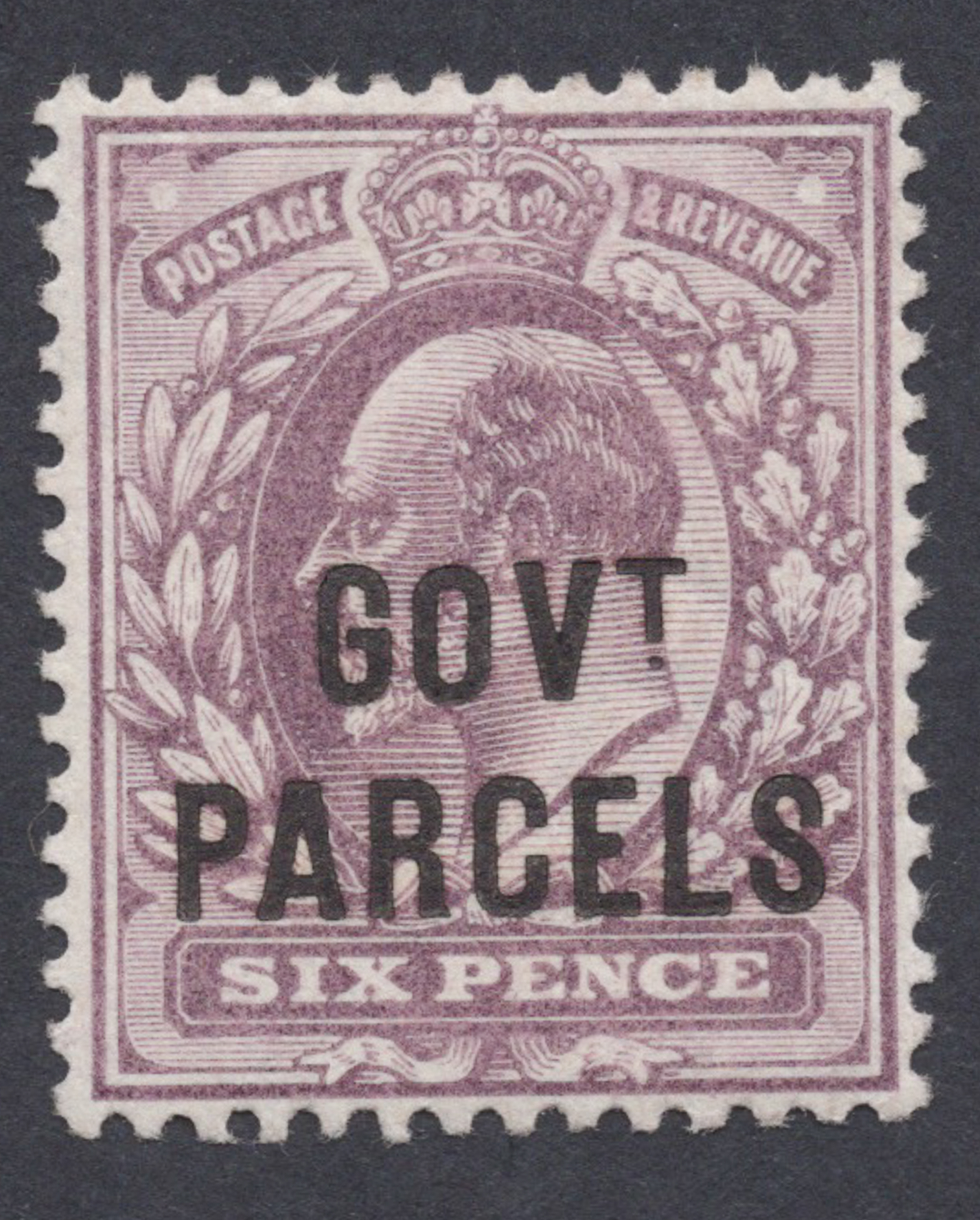 1902 6d Pale Dull Purple GOV.T PARCELS Official