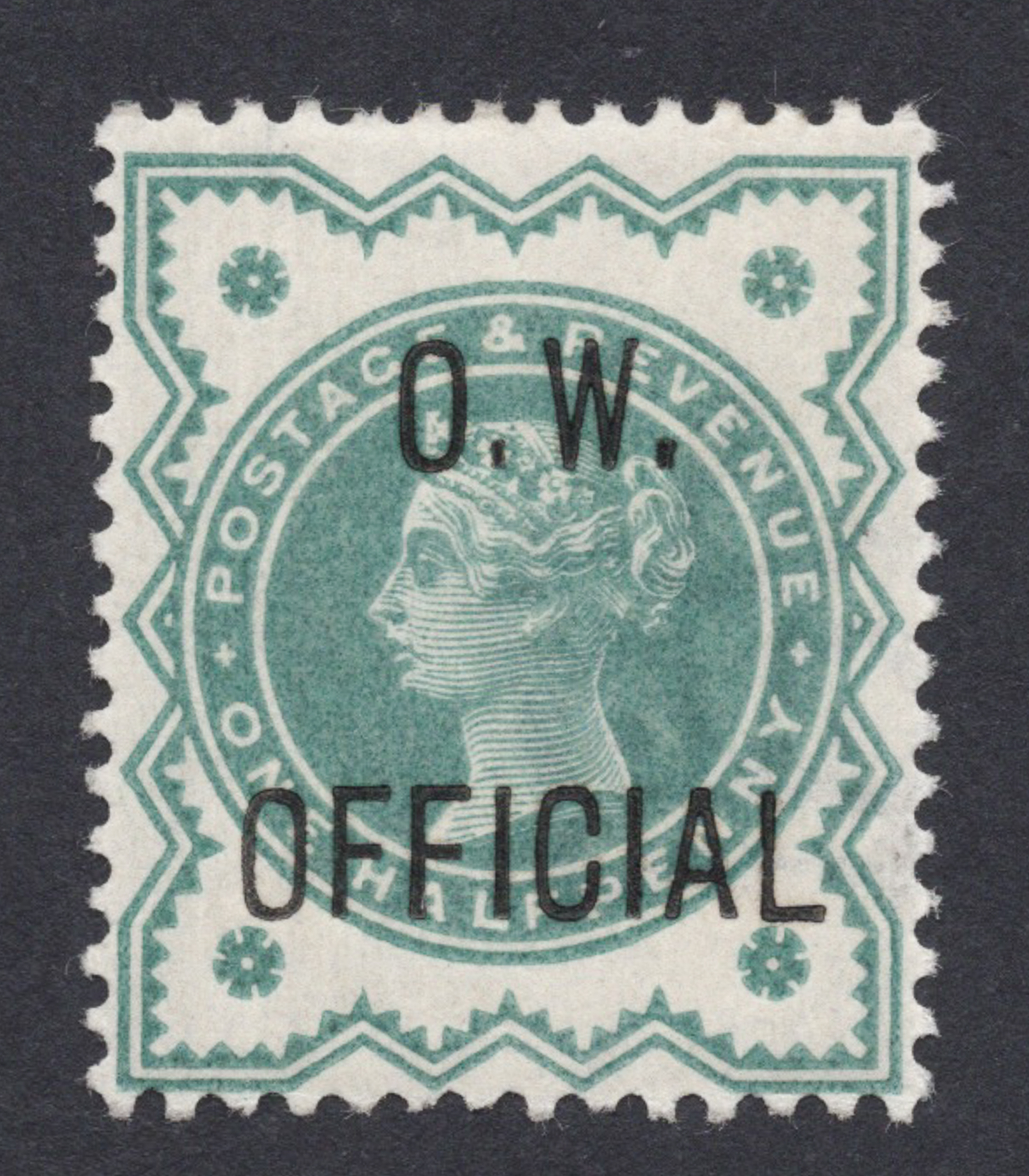 1889 ½d Dull Green O.W. OFFICIAL